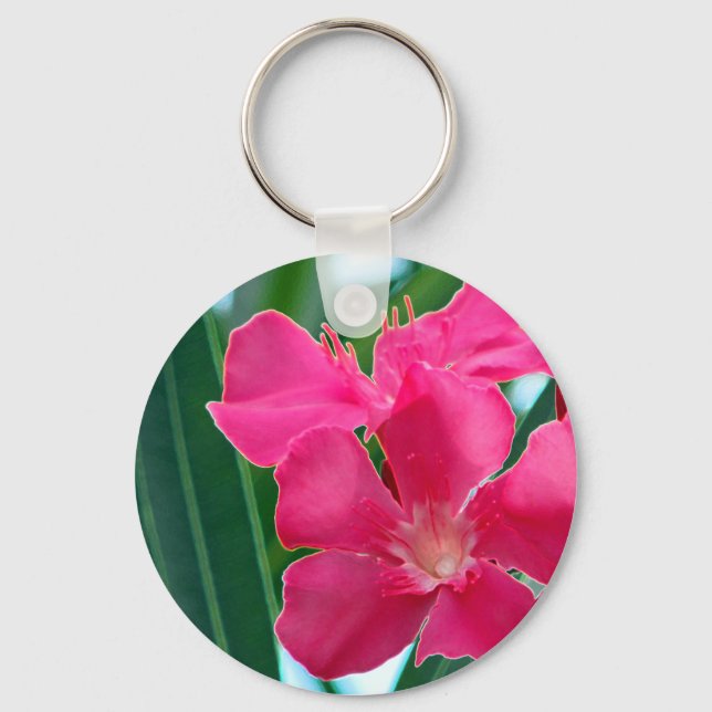 Pink Flowers Keychain (Front)