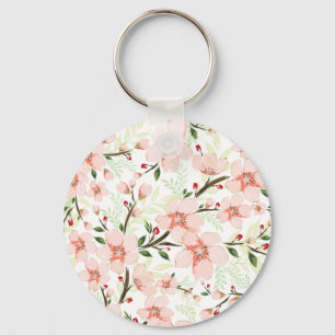 Pink flowers keychain