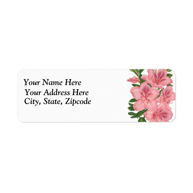 Pink Flowers Label (Front)