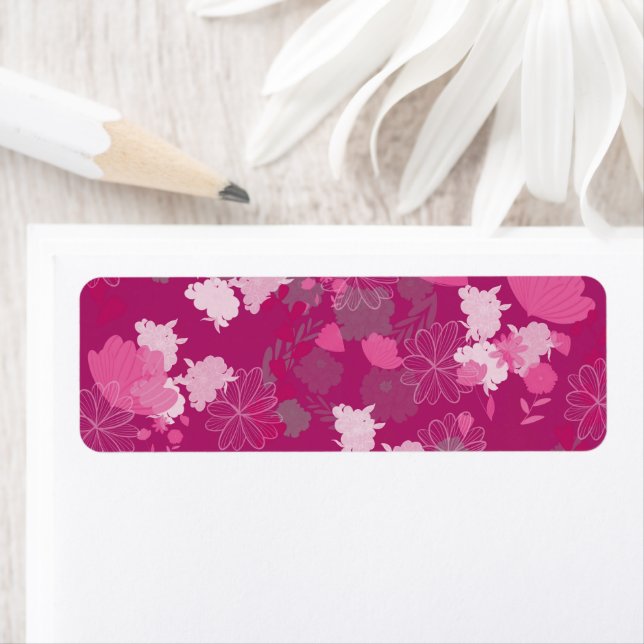 pink flowers label (Insitu)