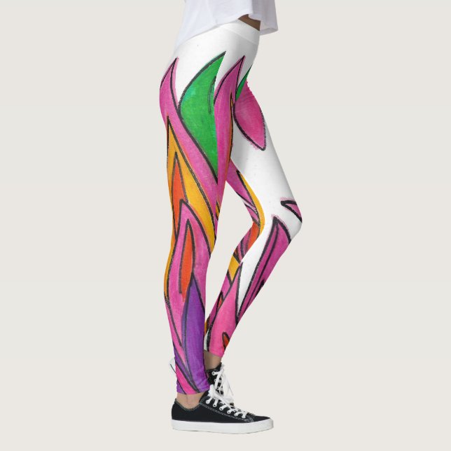 Pink Flowers Leggings (Right)