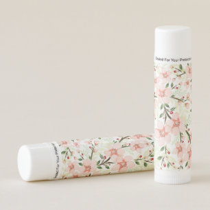 Pink flowers lip balm