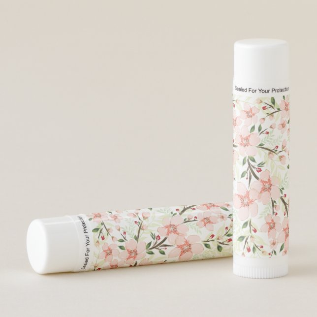 Pink flowers lip balm (Front)