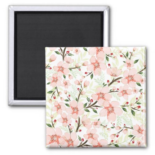 Pink flowers magnet