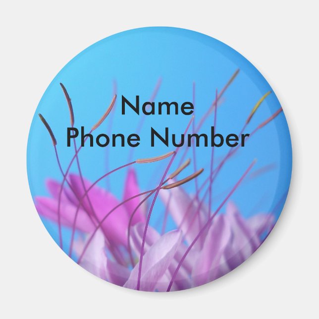 Pink Flowers Magnet (Front)