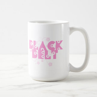 Pink Flowers Martial Arts Black Belt Coffee Mug