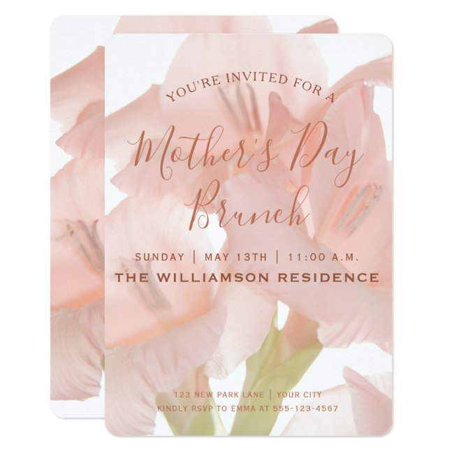 Pink Flowers | Mother's Day Brunch Invitation