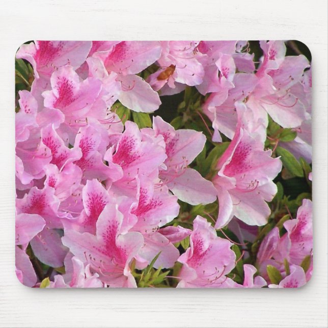 Pink Flowers Mousepad (Front)