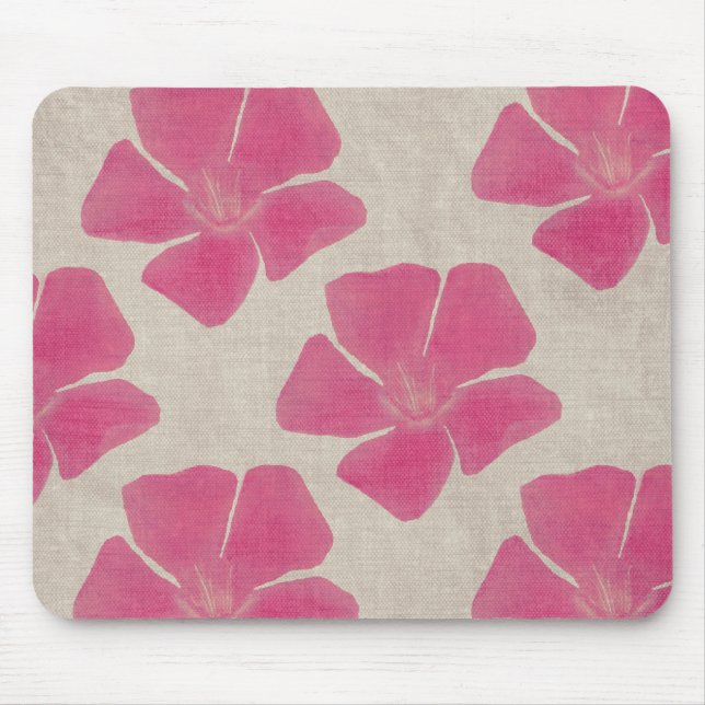 Pink Flowers Mousepad (Front)