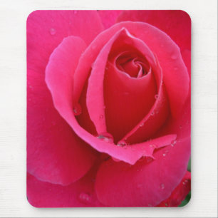Pink Flowers Mousepad Red Rose Decor Gifts