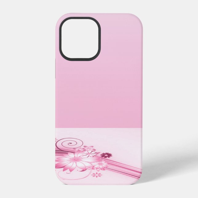 Pink Flowers n Waves Iphone Case (Back)