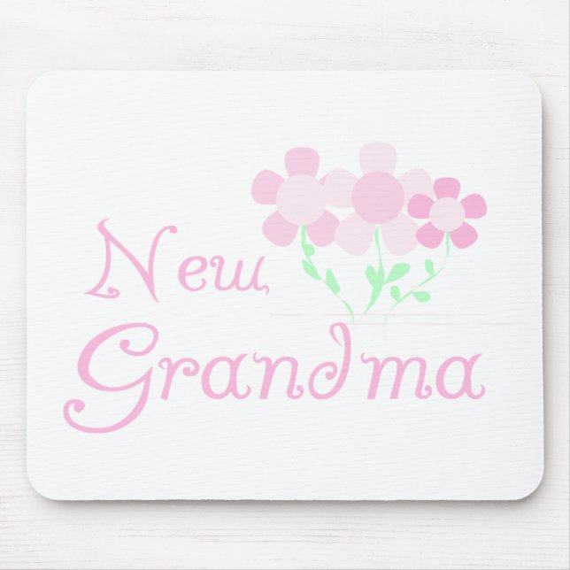 Pink Flowers New Grandma Mouse Pad (Front)