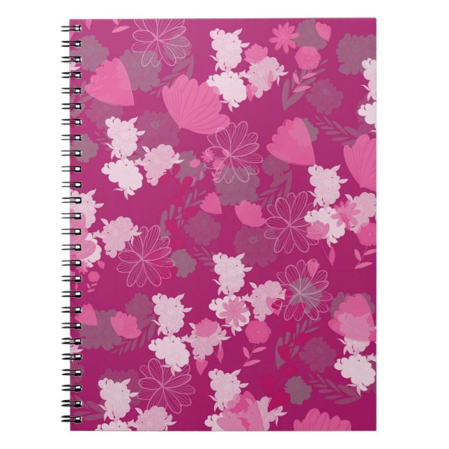 pink flowers notebook (Front)