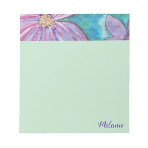 Pink Flowers Notepad