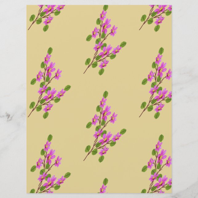 Pink Flowers on A branch  (Front)