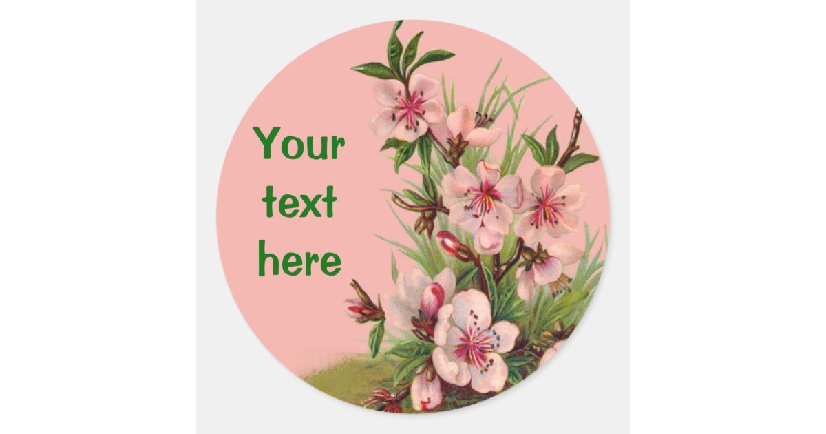 Pink Background With Design Sticker Pink Flowers on Pink Background Stickers | Zazzle