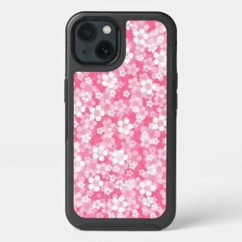 Pink Flowers Iphone 13 Case by FantasyCases at Zazzle