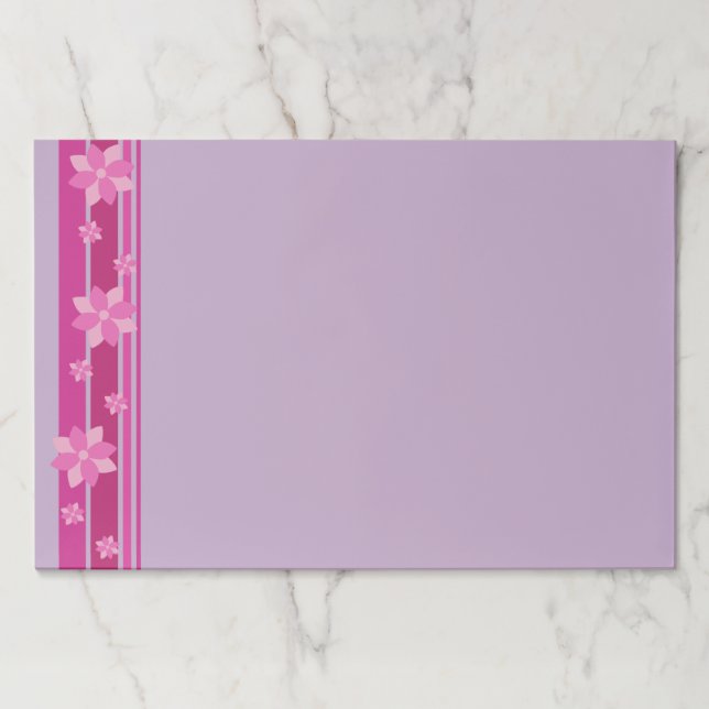 Pink Flowers Paper Pad (Front)