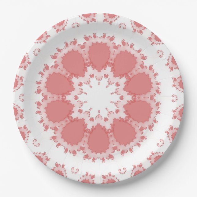 PINK FLOWERS PAPER PLATES (Front)
