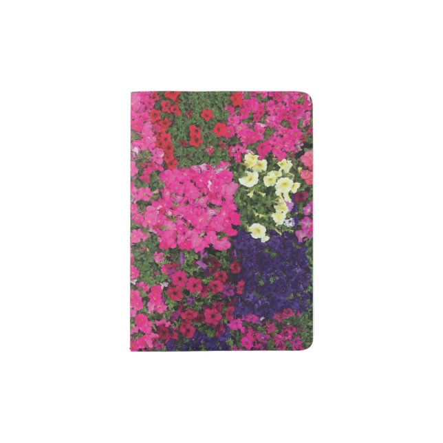 Pink Flowers Passport Holder (Front)