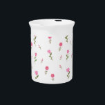 pink flowers pattern beverage pitcher<br><div class="desc">pink flowers pattern</div>