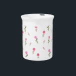pink flowers pattern beverage pitcher<br><div class="desc">pink flowers pattern</div>