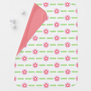 Pink Flowers Pattern Country Baby / Pet Blanket