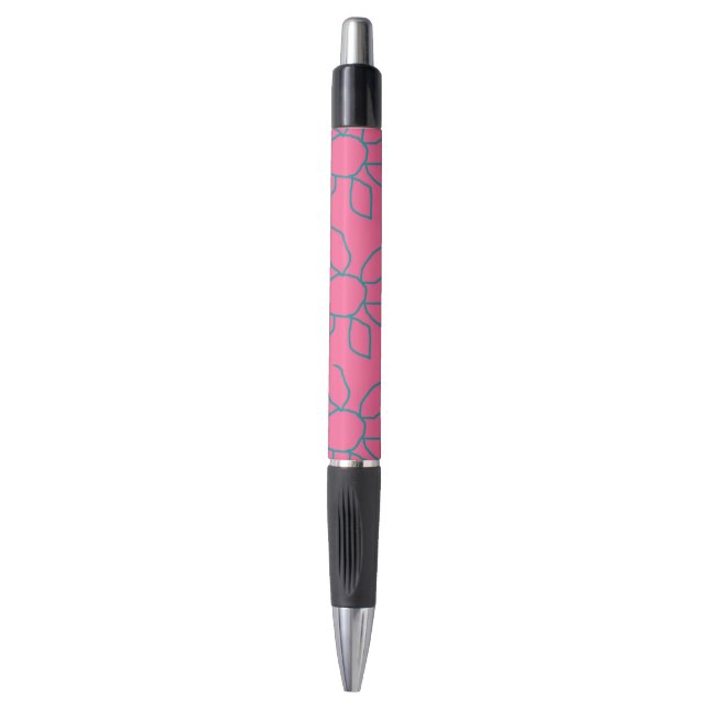 Pink flowers pen (Front Vertical)