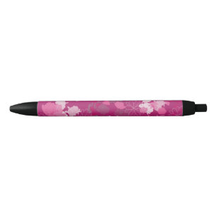 pink flowers pen