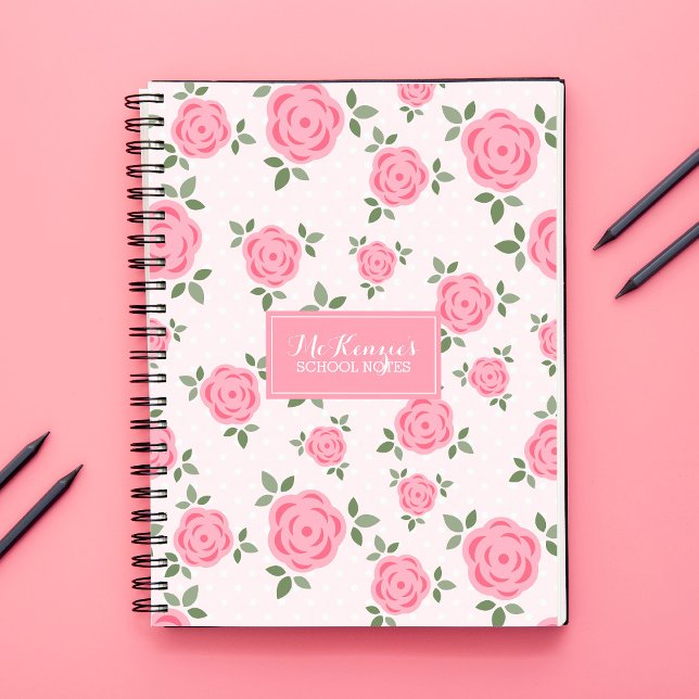 Pink Flowers Personalized Notebook (Creator Uploaded)