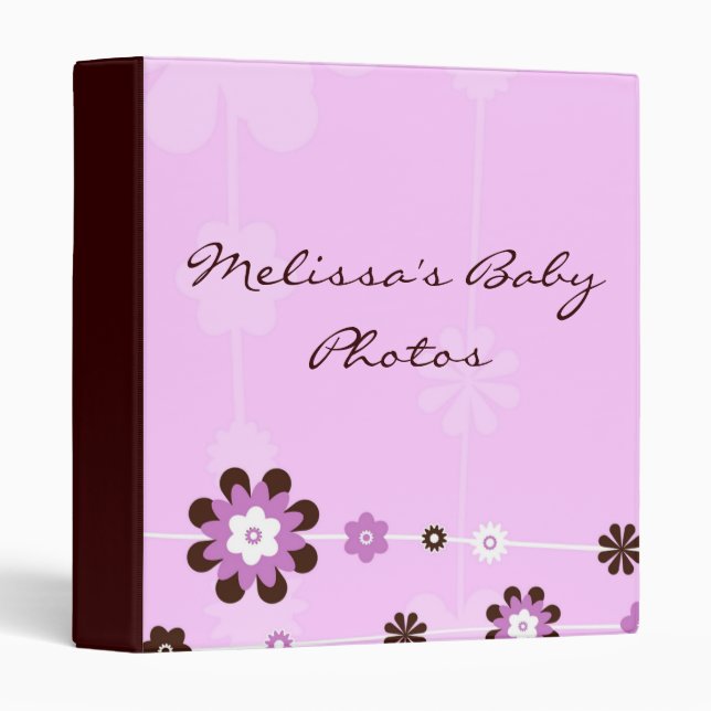 Pink Flowers Photo Binders (Front/Spine)