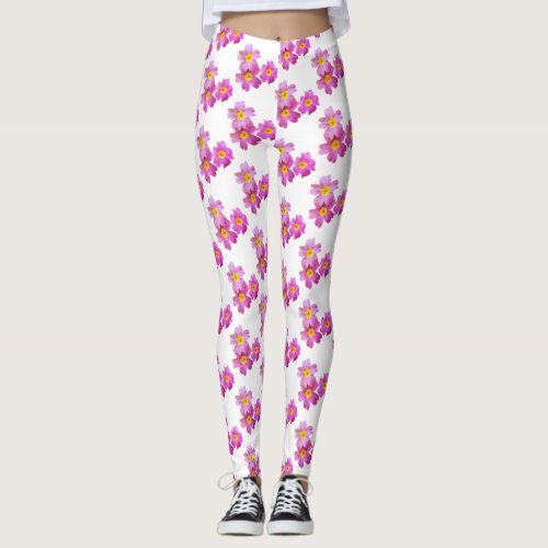 Pink Flowers Photo custom  Leggings