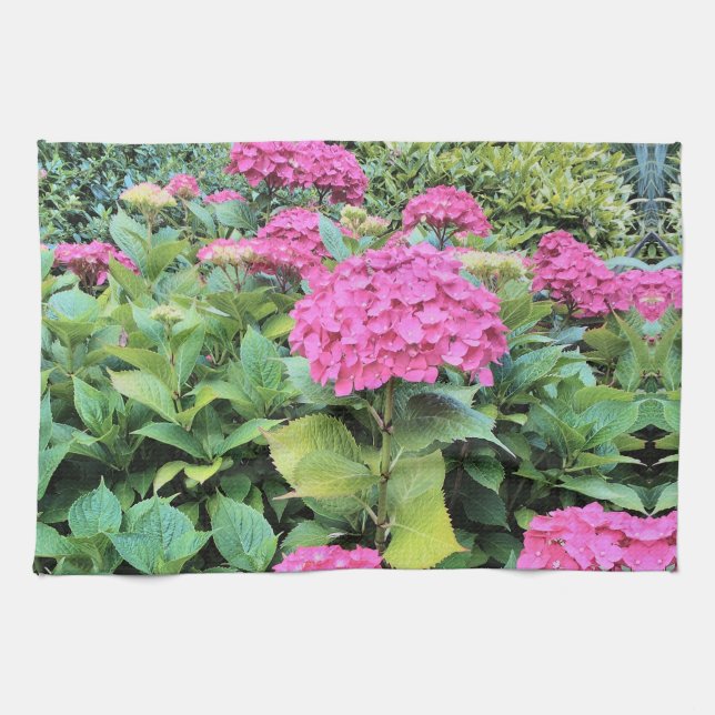 Pink  Flowers Photo Tea Towel (Horizontal)