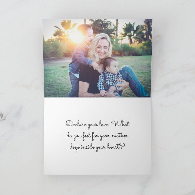 Pink Flowers Photo Template Mother's Day (Inside)