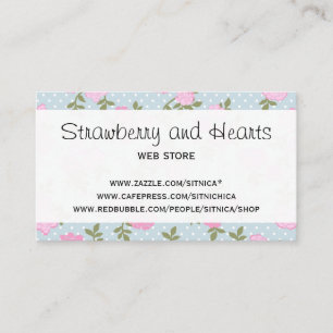 Pink Flowers, Pink Roses, Floristry, Flower Shop Business Card