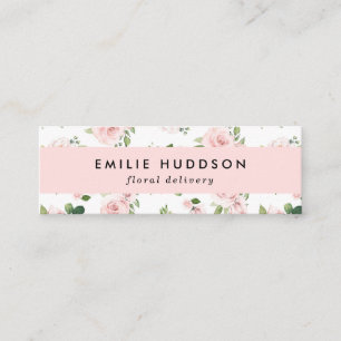 Pink Flowers, Pink Roses, Floristry, Flower Shop Mini Business Card