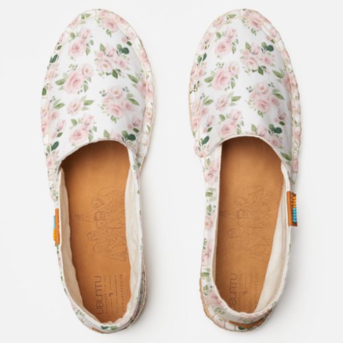 Pink Flowers Pink Roses Watercolor Flowers Espadrilles