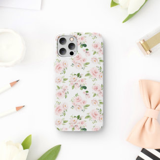 Pink Flowers, Pink Roses, Watercolor Flowers iPhone 17 Case