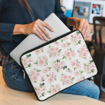 Pink Flowers, Pink Roses, Watercolor Flowers Laptop Sleeve<br><div class="desc">Elegant,  stylish and sophisticated pattern with pink watercolor flowers. Modern and trendy gift,  perfect for the floral design lover in your life.</div>