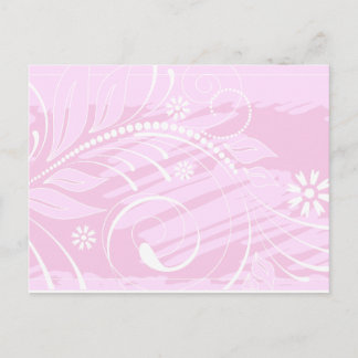 pink flowers postcard