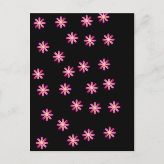 Pink flowers postcard (Front)
