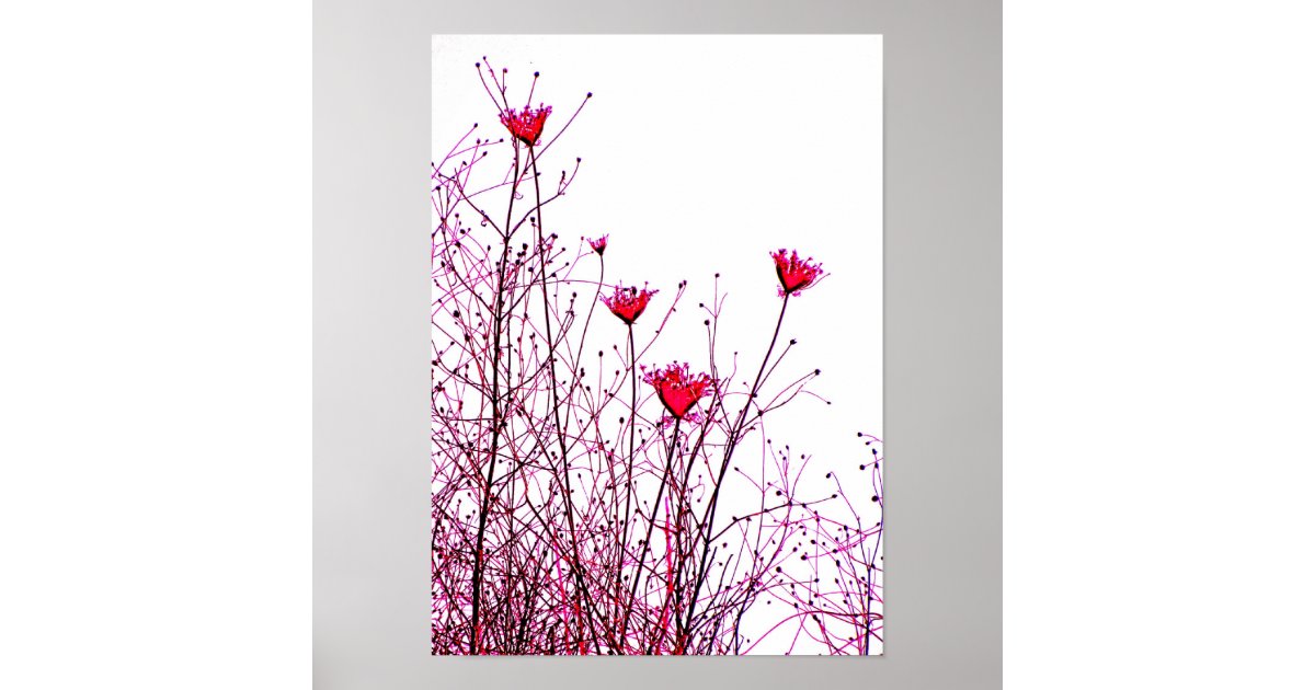 pink flowers poster | Zazzle