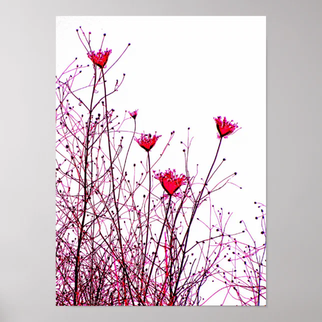 pink flowers poster | Zazzle