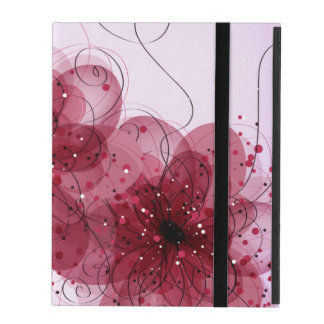 Pink Flowers Powis iCase iPad Case with Kickstand