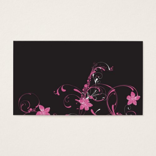 Pink flowers Profile Card Business Cards