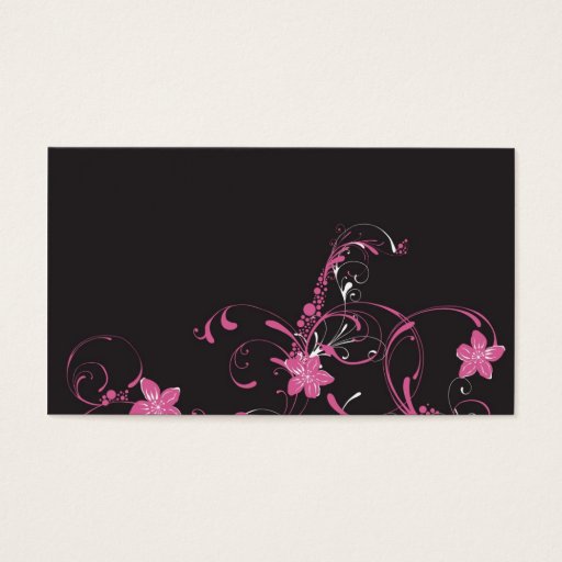 Customizable Pink flowers Profile Card Business Cards