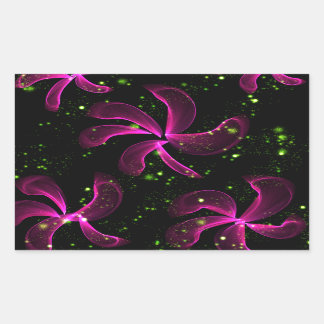 Pink Flowers Rectangular Sticker