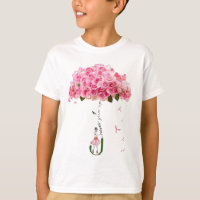 Pink Flowers Ribbon Breast Cancer Awareness Fighte