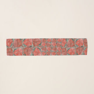 Pink Flowers. Scarf