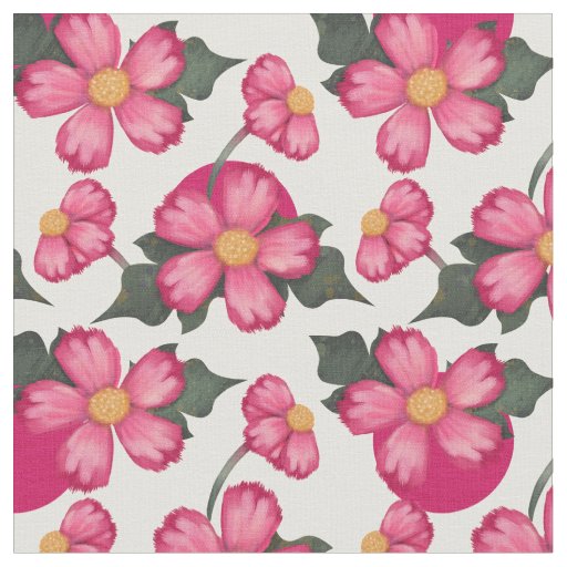 Pink Flowers Seamless Pattern | You Customize Fabric